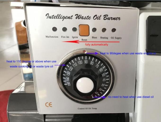 15 L / H καυστήρας αποβλήτων φυτικού ελαίου, 200 Kilowatt βιομηχανικά καυστήρες αποβλήτων ελαίου 0